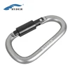 8mm Aluminum Frosting Camping Carabiner Hook with Lock