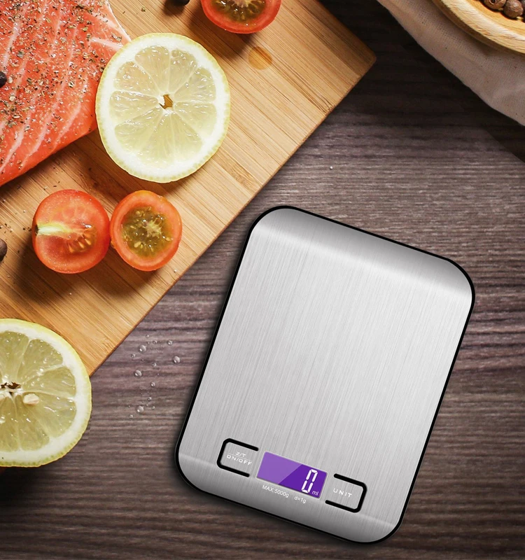 Stainless steel 5kg electronic smart digital kitchen scale wholesale     