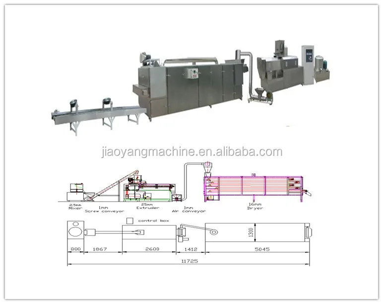 Automatic Plc Textured Soya Protein Plant Tvp Chunks Nuggets Processing ...