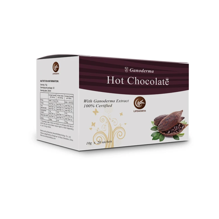 
Lifeworth wholesale natural cocoa drink instant powder with ganoderma extract 