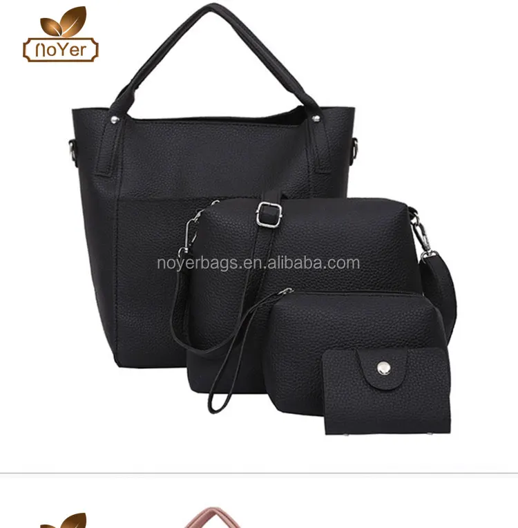 Wholesale Women Leather Handbag Set Manufacturers Fashion 4 Pcs Ladies Bags Handbag Sets - Buy ...