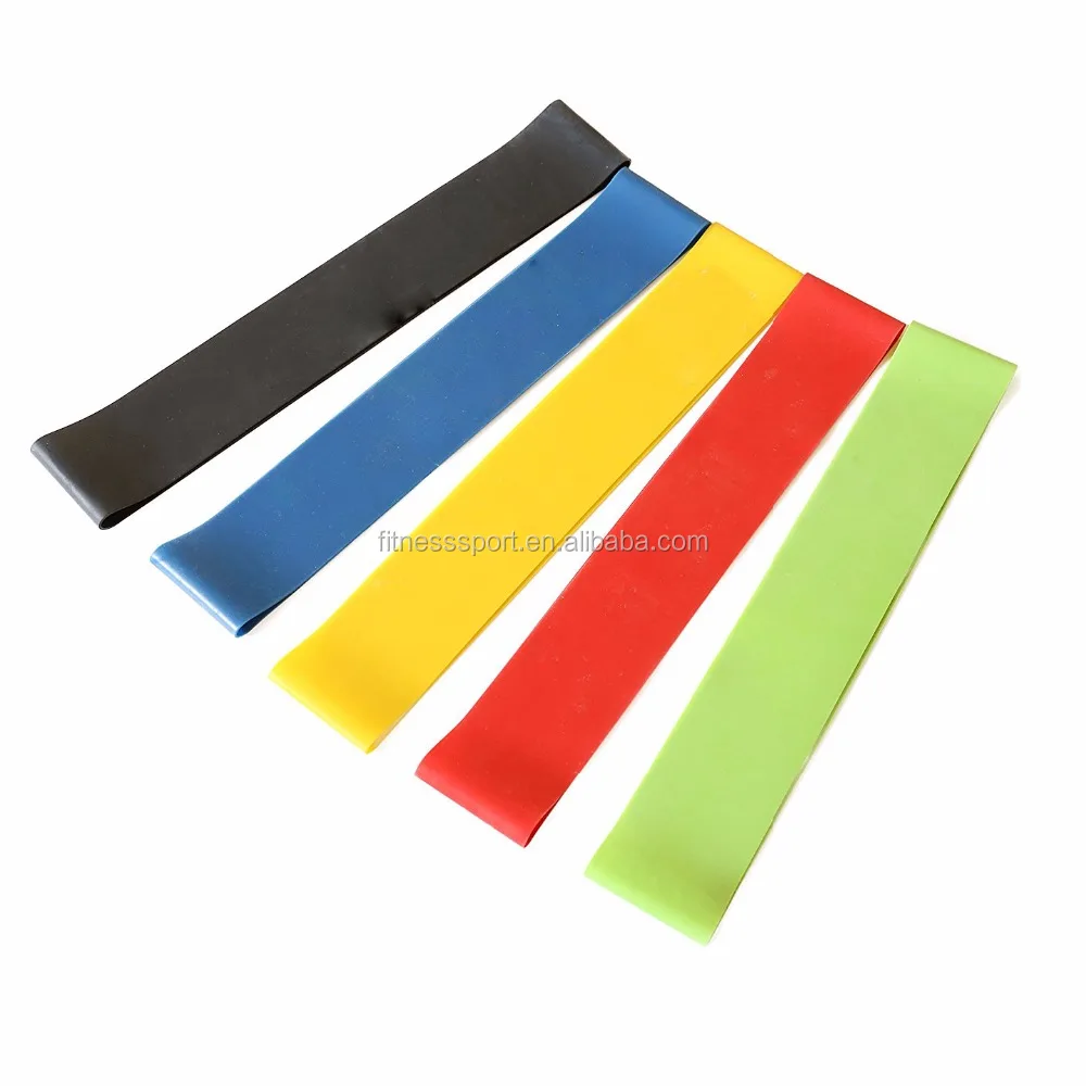 

Wholesale custom printed resistance bands, Black yellow blue red green purple pink rose red