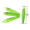 Useful light green 63mm crystal drop pendant one hole glass chandelier parts icicle prism shape pendants for home lamp/lighting