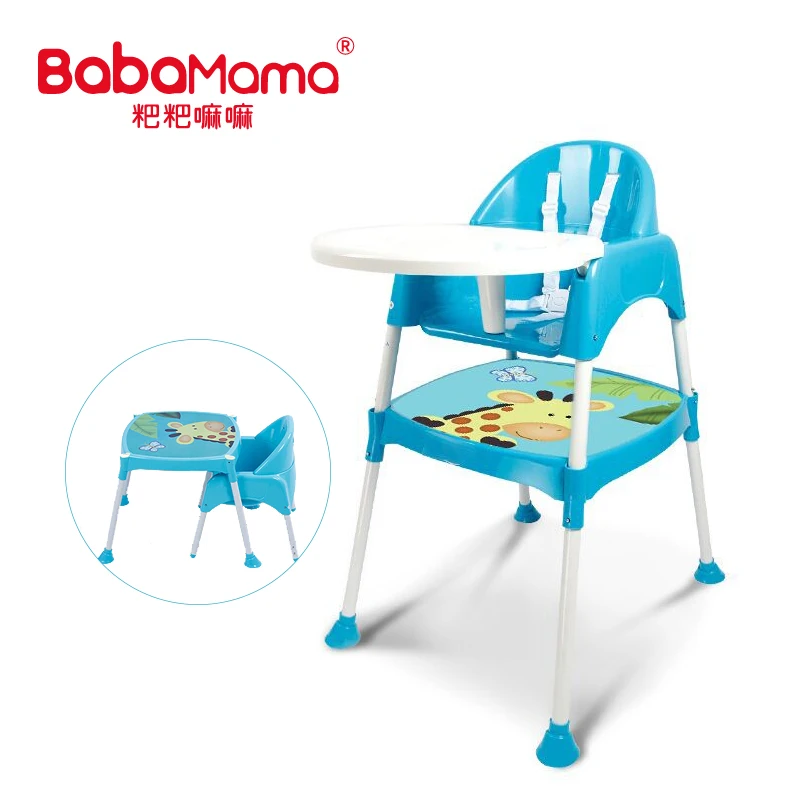 

Saftey Plastic Material 2 In 1 Baby High Chair, Green/blue/pink/red