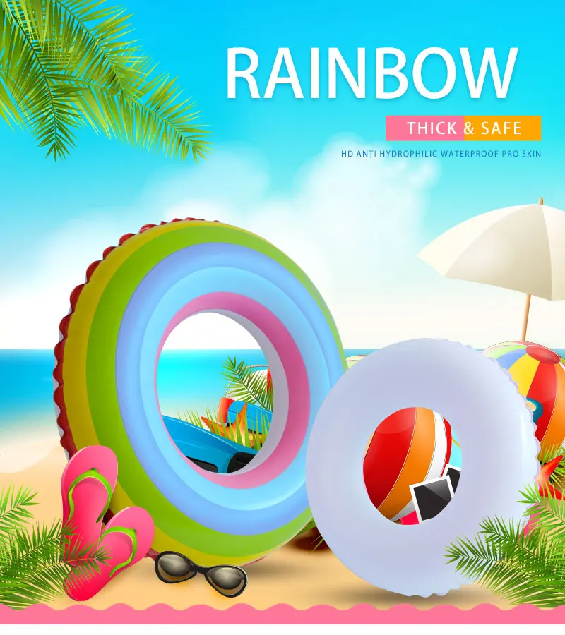 China Factory Customized Pvc Inflatable Toy Pool Float Rainbow Swim ...