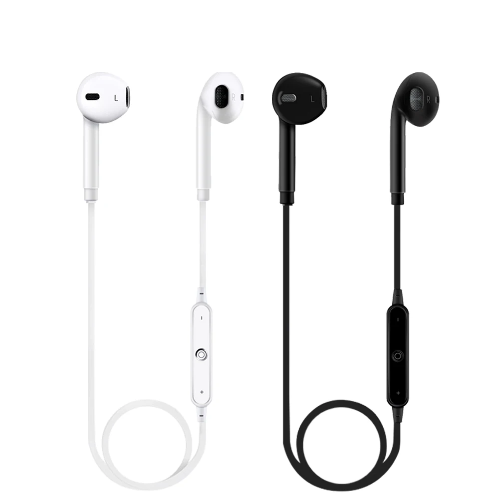 cheapest Hot sell Sport in- ear wireless bluetooths White Mobile Phone Earphone handfree For Samsung Galaxy S6 Earphone