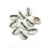 Hot Sell New Models Natural Cowrie Sea Shell Beads Loose Slices Charm with Hanger Silver Gold Coating For DIY Jewelry Making