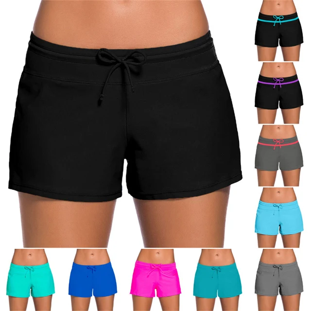 

2019 Summer Boxer Swimsuit Women Wholesale Sexy Solid Color Spa Beach Swimwear, Gray/blue/green/black/rose red/blue green/black blue/black purple etc