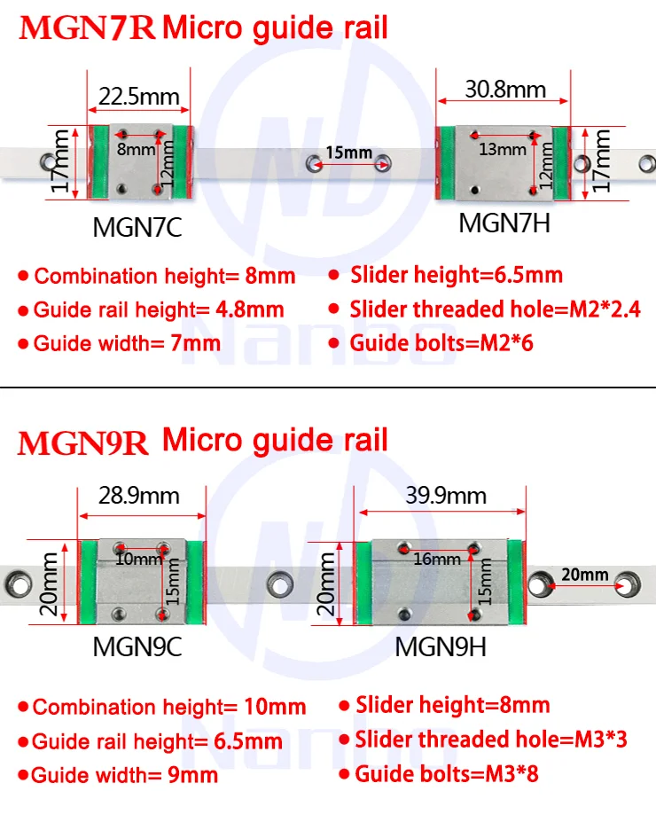 Hiwin Rail 1000mm MGN12 Linear Rail Guide For 3D printer
