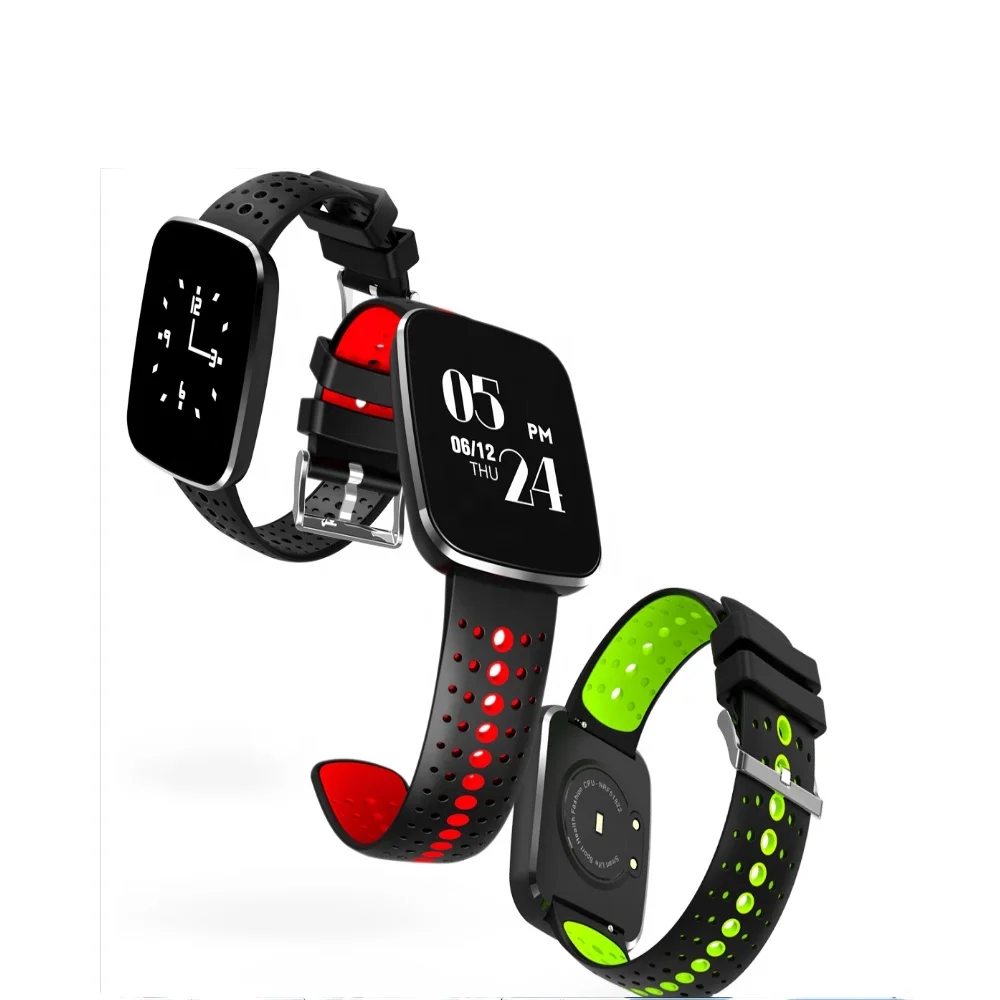 

2017 smart watch Heart Rate Pulse Blood Pressure Monitor V6 sportwatch Touch Screen Waterproof Teampreture Weather sport watch, Black;blue;red
