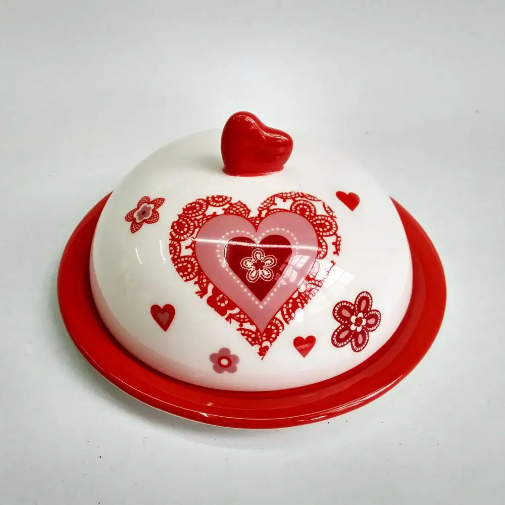 Wholesales Custom Colorful Glazed Ceramic Butter Dish With Lid Buy
