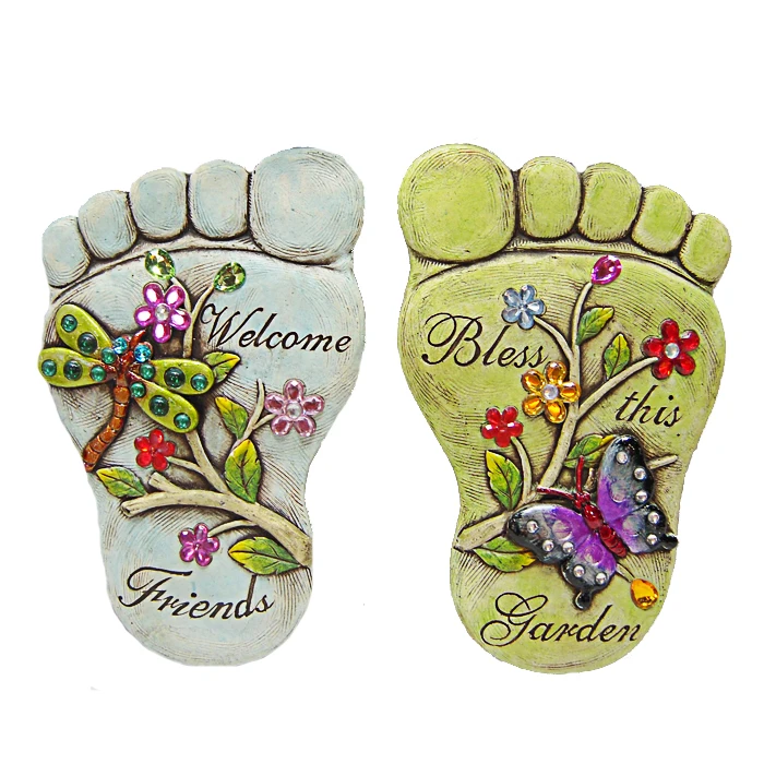 Decorative Garden Cement Foot Shaped Stepping Stone - Buy Foot Shape