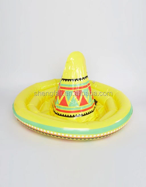 
Giant yellow PVC inflatable sombrero hat for party 