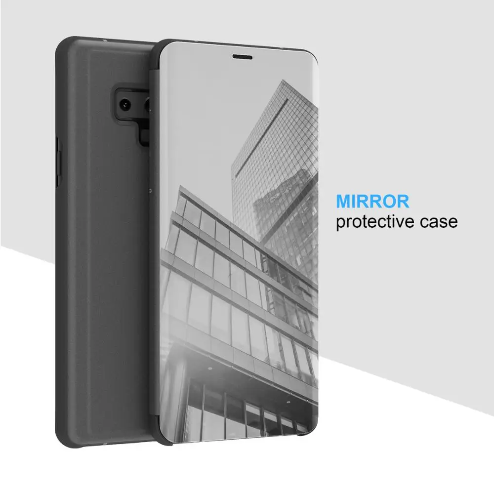 

2019 New Arrival Luxury Smart View Mirror Flip Phone Case Stand Cover Case For Samsung Note 9 Phone Case Cover