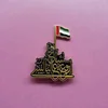 2018 UAE latest design 3d soft enamel custom color magnetic lapel pin for UAE flag day