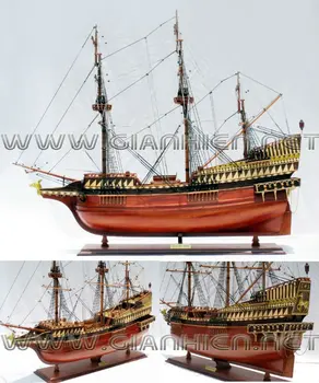 Galleon Golden Hind Hölzernes Hohes Schiff Modell Hölzernes