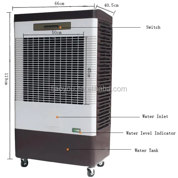 220v Commercial Portable Evaporative Air Conditioner With Water Tank