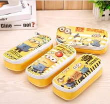 Cute Cartoon Despicable Me Minions Pencil Cases Kawaii School Suppliers Pencil Box Stationery Pen Pencil Bags