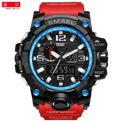 

Factory Price Fashion LED Digital and Quartz Military Smael 1545 Watches, 5 colors for choice