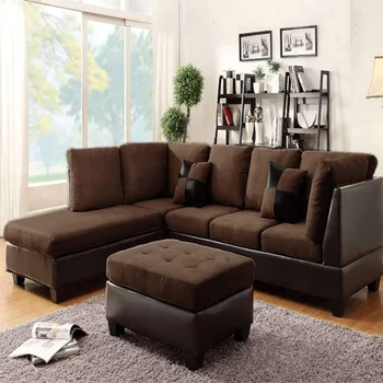 Light Gray Leather And Fabric Sectional Sofa Made In China Light Gray Leather And Fabric Sectional Sofa Made In China