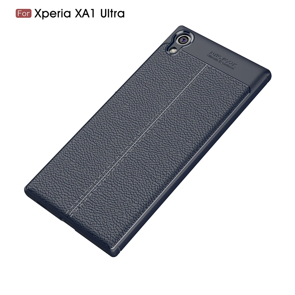 Lichi Texture Silicone Case For Sony Xperia XA1 Ultra TPU Cover