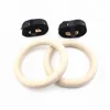 Nylon Strap Cross Fitness Wooden Training 1.1 inch Gymnastic Rings