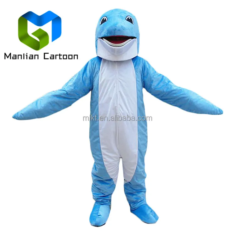 

Plush Cartoon character dolphin mascot costume, As the photo