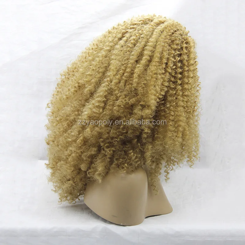 

aliexpress cheap blonde afo kinky curly synthetic lace front wigs 14inch - 26 inch