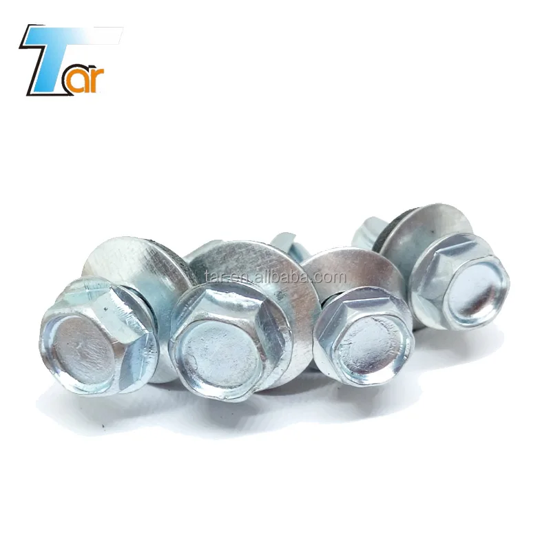 
hex flange head washer head self drilling screw / with epdm or pvc washer 