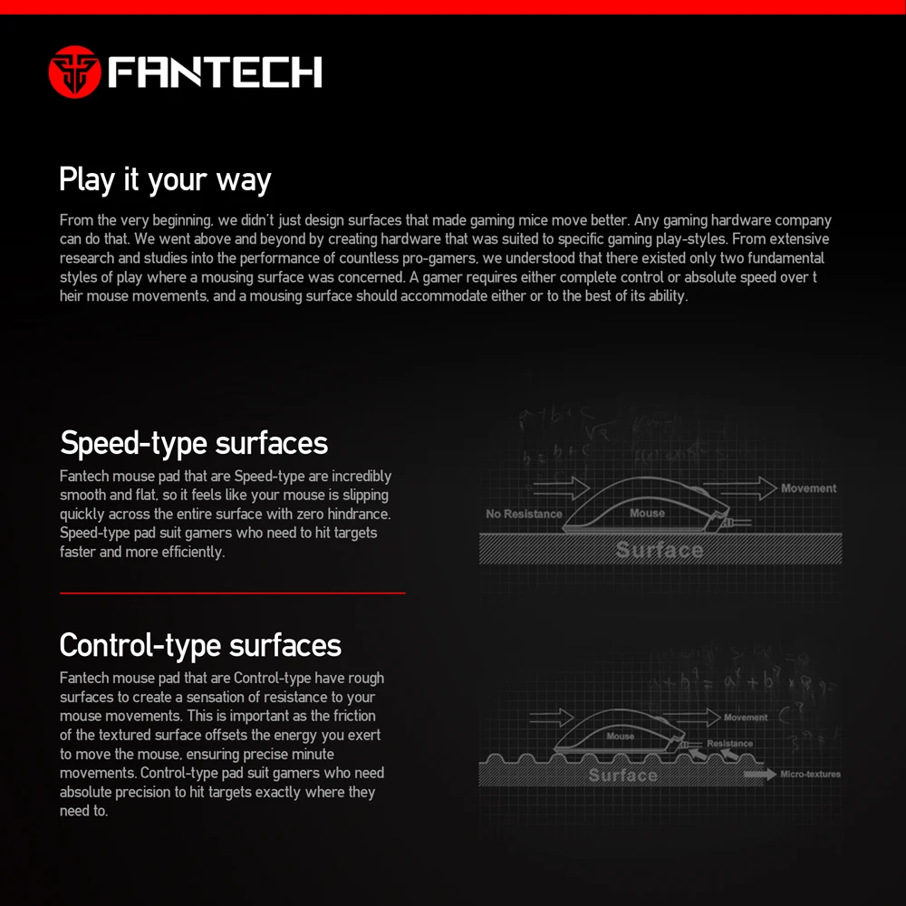 Tapis de souris de jeu pour cybercafé bon marché et durable Fantech MP25