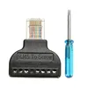 HOT RJ45 Ethernet Male To 8 Pin AV Terminal Screw Adapter Converter Block Plug CCTV Accessory