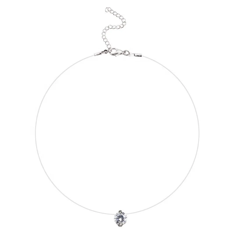 

factory cheap zircon choker handmade wire necklace