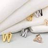 Minimalist Initial Alphabet Letter Rose Gold Charm Stud Earrings Jewelry