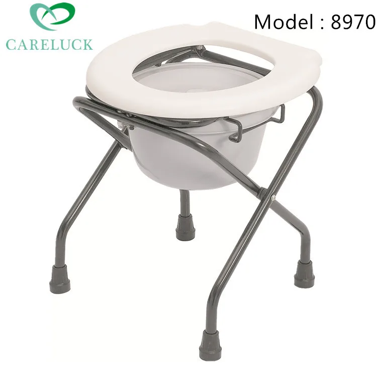 Hot Sale Portable Folding Portable Steel Commode Chair Stainless Small