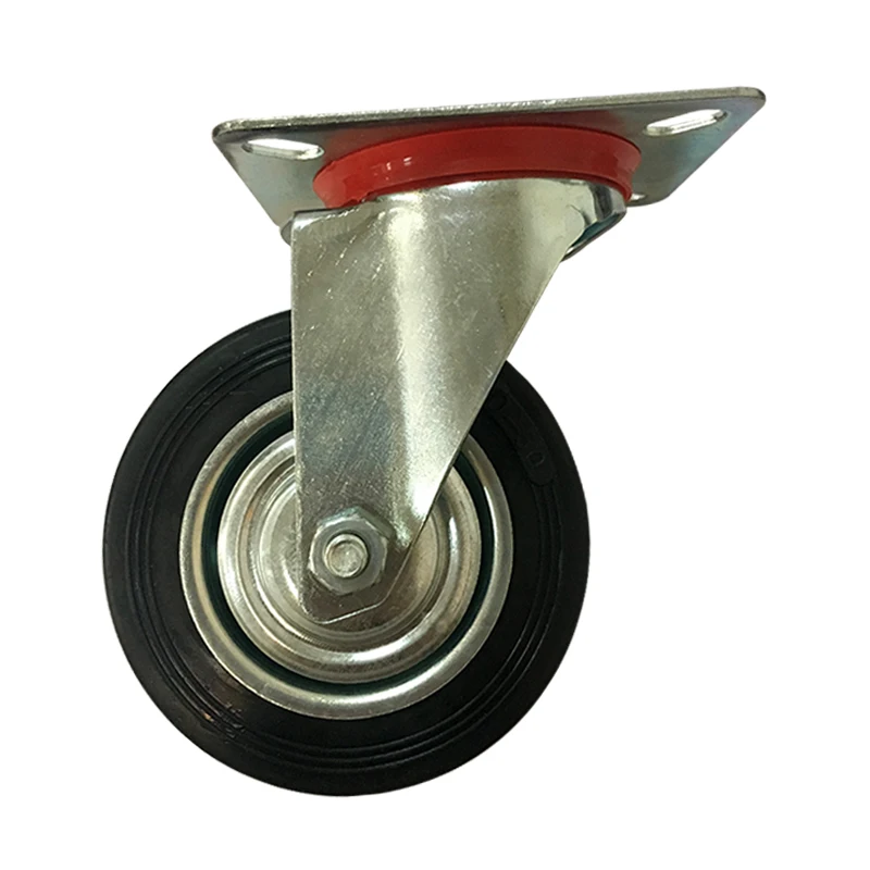 
Hot sale high quality heavy duty black caster rubber wheels with Steel Core  (60473037749)