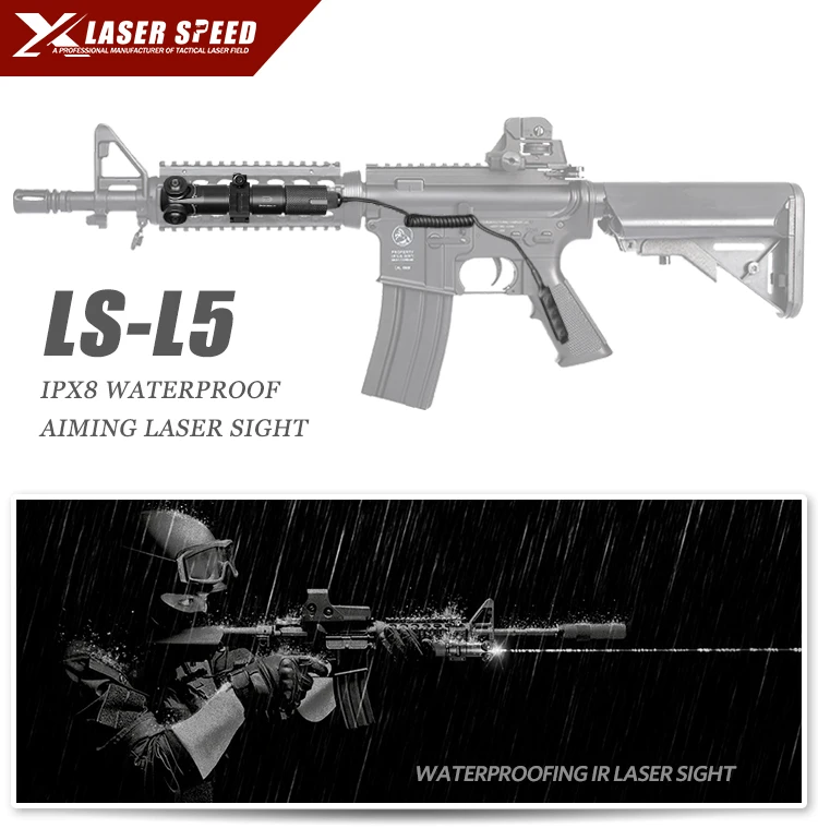 Tactical waterproof rifle gun 850nm ir laser