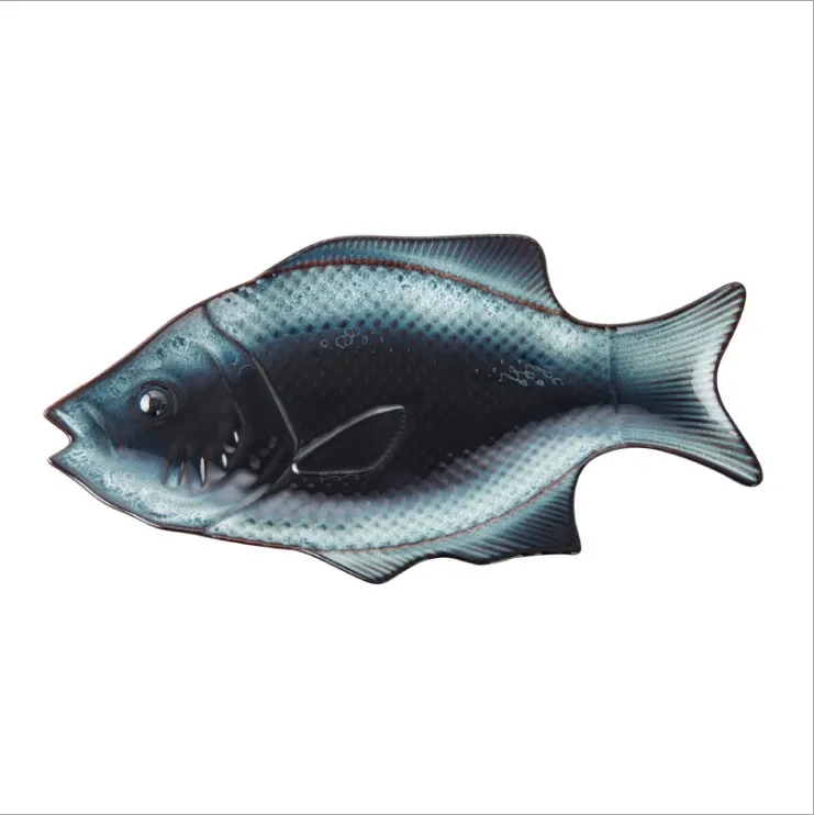 

Creative modern ceramic tableware family dish plate special restaurant fish plate for hotel