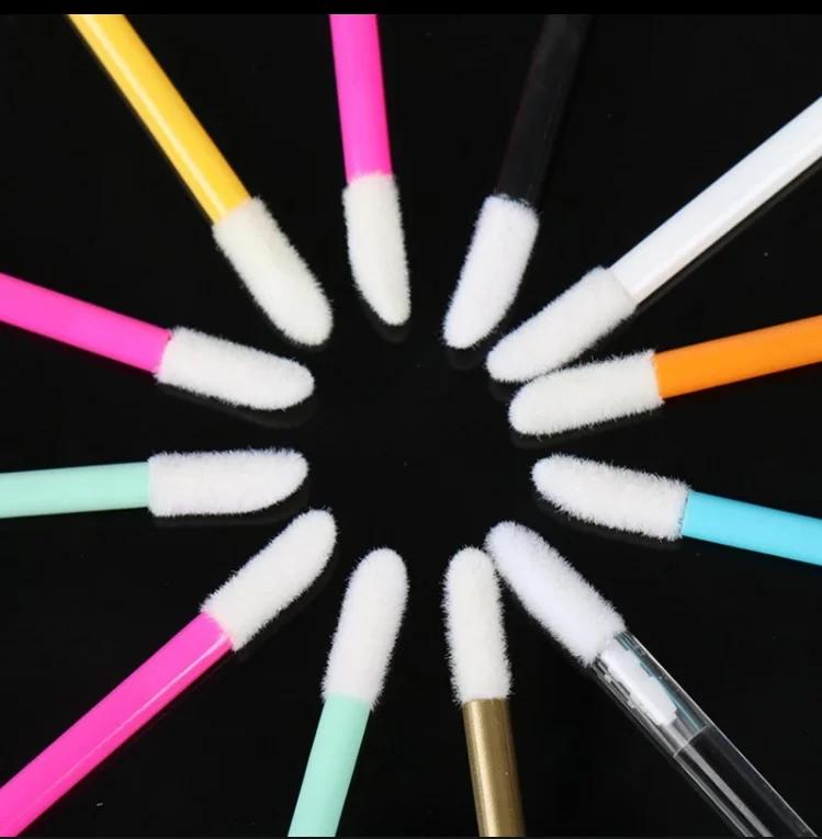 Manufacturers Wholesale Hollow Flocking Disposable Lip Brush Lip Gloss