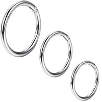 

316L Stainless Steel Segment Rings Nose Rings Nose Hoop Septum Clicker Piercing Jewelry