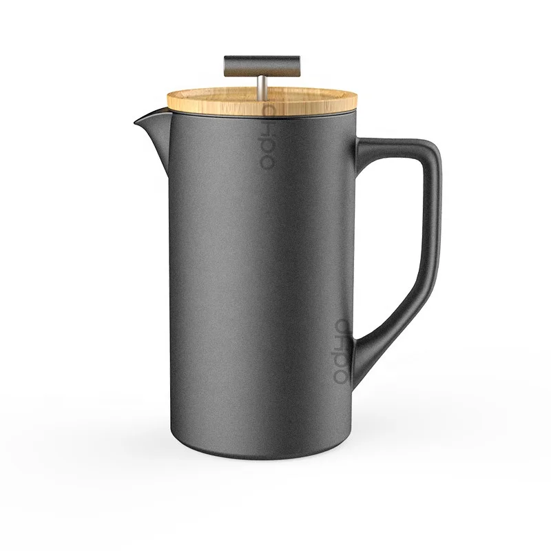 

New copyright desgin ceramic coffee maker french press for coffee and tea, Black, white, gray, red, blue, green, yellow