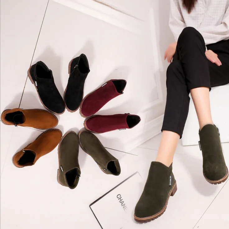 

Winter lady fashion simplicity shoes women suede ankle boots 199, Colors