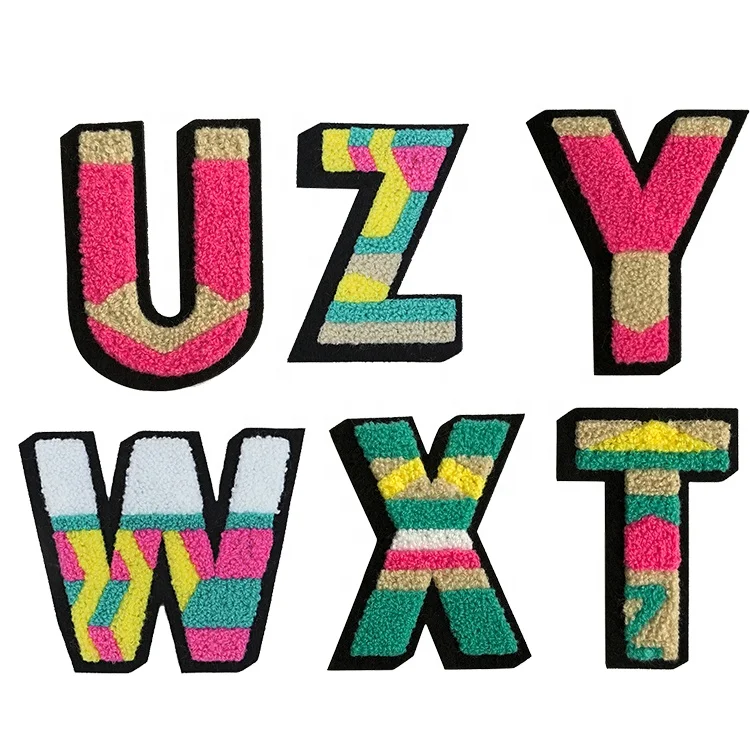 

wholesale sets 26 letter patch chenille badge embroidery