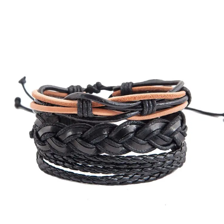 

2RHJ0008 New Product Ideas 2018 Leather Material Cheap Price Simple Daily Wear Bracelets, Brown