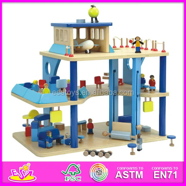 wooden airport playset