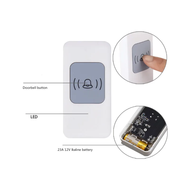 High Quality Fashional 52 Music Loud Wireless Ring Doorbell,Dingdong Chime Doorbell