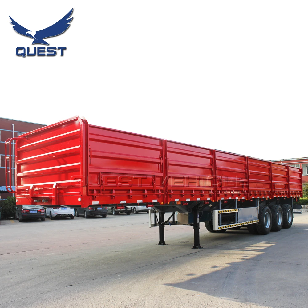 40ft 45ft Aluminum Ally Side Wall Semi Trailer Flatbed Curtain Side