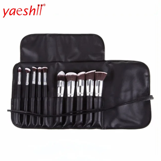 

YAESHII fashionable 10pcs Professional Make Up Brushes with Make Up Brush Case, Optional