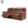 Luxury Leather Recliner Sofa sets Cable Release with Hinge