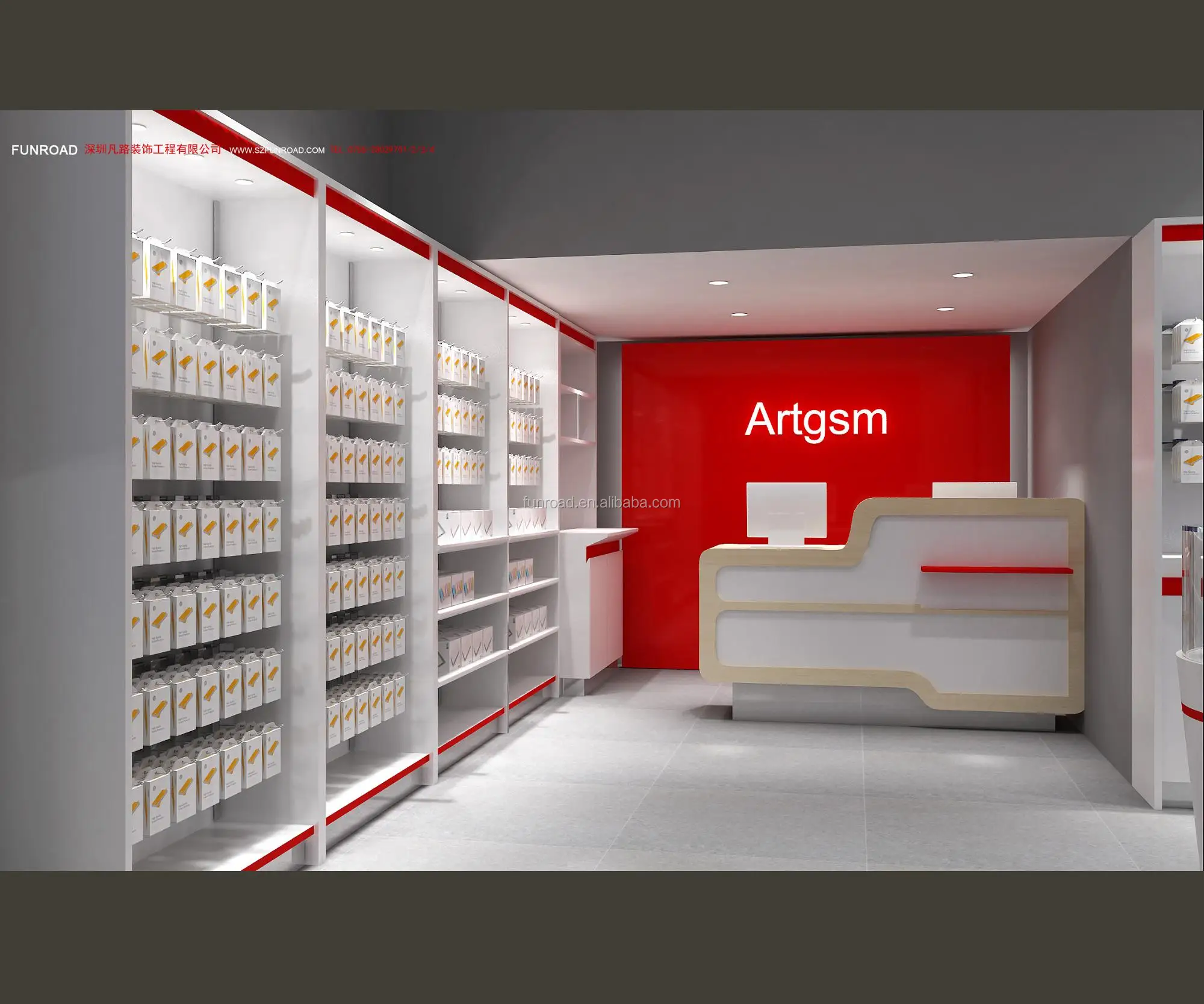 Bespoke Fashion Mobile Phone Display/furniture Design For Mobile Shop