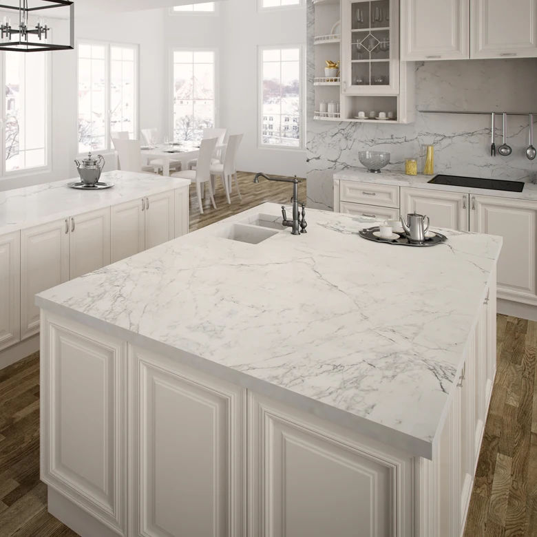 Italian Carrara Venato Marble Counter Top White Marble Kitchen ...